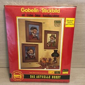 Vintage Gobelin-Stickbild Das Aktuelle Hobby Canvas & Thread Needlepoint